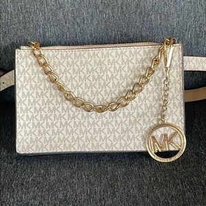 MK Michael Kors belt bag signature logo print